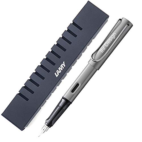 Lamy AL-star graphite Füllhalter 026, Federstärke EF, mit Gravur (Lasergravur), V60 von Lamy