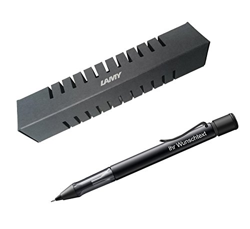 Lamy Druckbleistift Al-star Modell 171, inkl. Laser-Gravur, Farbe schwarz (black) von Lamy