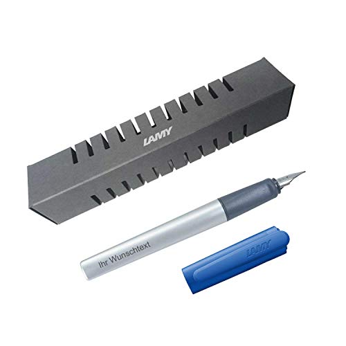 Lamy Füllfederhalter nexx Modell 87, Farbe blue (blau), Feder LH, inkl. Laser-Gravur, für Linkshänder von Lamy