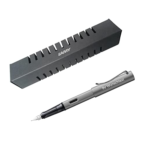 Lamy Füllhalter AL-star Modell 26, inkl. Laser-Gravur, Farbe graphit (Feder EF) von Lamy