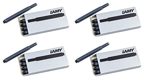 Lamy LAM-T10-BLK4PAC, Tintenpatronen für Füllfederhalter, 4 Stück, Schwarz von Lamy