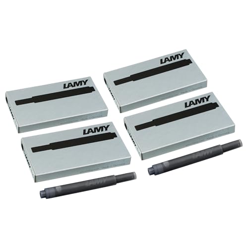 LAMY T10 4er Set Tintenpatronen mit großem Tintenvorrat - geeignet für alle Lamy Patronenfüllhaltermodelle - Inhalt 1,25ml je Patrone - 5 Stück pro Päckchen - Tintenfarbe schwarz LAMY T10 4er Set Tintenpatronen mit großem Tintenvorrat - geeignet für alle Lamy Patronenfüllhaltermodelle - Inhalt 1,25ml je Patrone - 5 Stück pro Päckchen - Tintenfarbe schwarz von Lamy