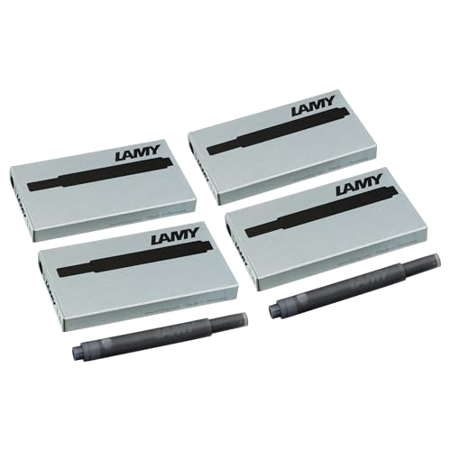 Lamy LAM-T10-BLK4PAC, Tintenpatronen für Füllfederhalter, 4 Stück, Schwarz von Lamy