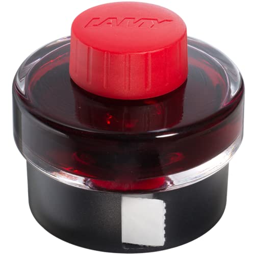 Lamy T 52 Tinte 829 Tintenglas in der Farbe Rot mit Tintensammelbecken und integrierter Löschpapierrolle 50 ml 1208932 von Lamy