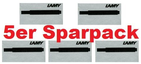 Lamy T10 Tintenpatronen schwarz 5 x 5 Sparpack Lamy T10 Tintenpatronen schwarz (5 Päckchen mit je 5 Patronen) von Lamy