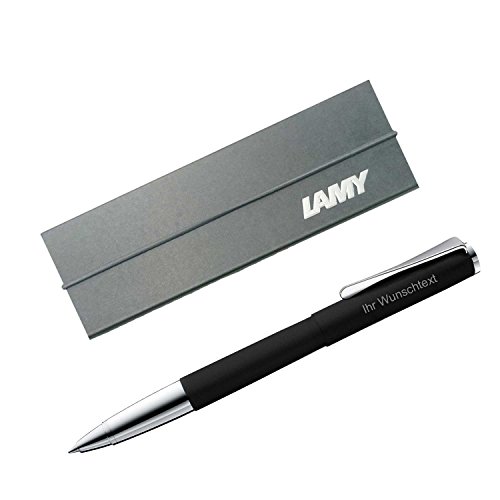 Lamy Tintenroller studio black Modell 367 inkl. Laser-Gravur, Farbe mattschwarz von Lamy