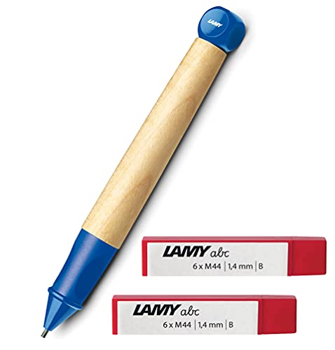 Lamy abc Drehbleistift 109 Bleistift Ahornholz und Kunststoff (Mine 1,4 mm, Drehbleistift + Minen, Blau) von Lamy