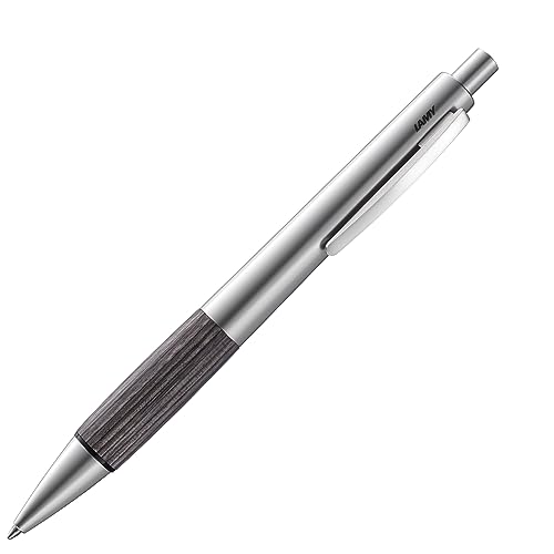 Lamy accent Kugelschreiber 296 – Aluminiumfarbener Kuli mit austauschbarem Achat-grau Holzgriffstück – Mit Großraummi... von Lamy