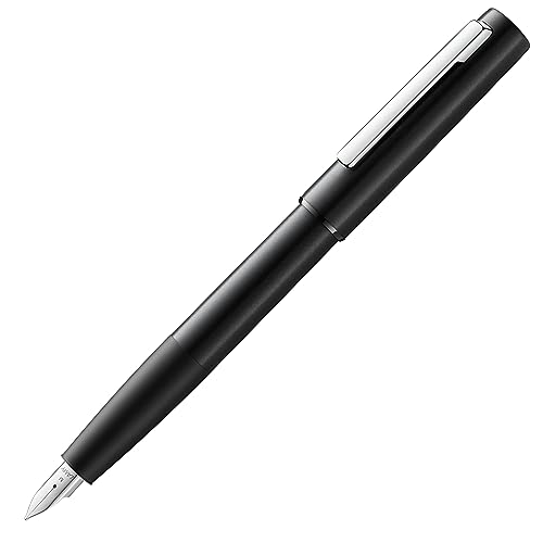 Lamy aion Füllhalter 077 – Füller aus eloxiertem Aluminium in der Farbe Schwarz mit gestrahltem Griffstück und Stahlf... von Lamy