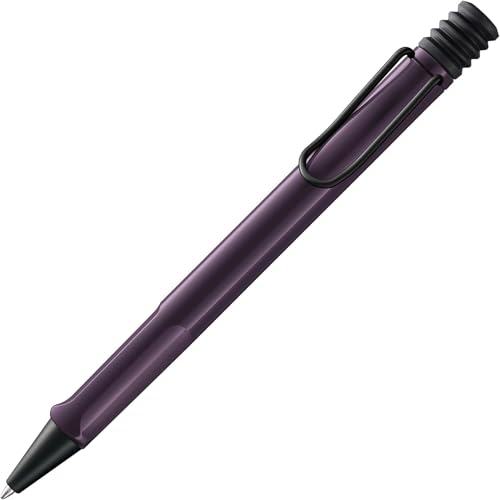 Lamy safari violet blackberry Kugelschreiber - zeitlos klassicher Kuli mit ergonomischem Griff & robustem ASA-Kunststoff - inkl. Großraummine M 16 in Strichbreite M in schwarz von Lamy