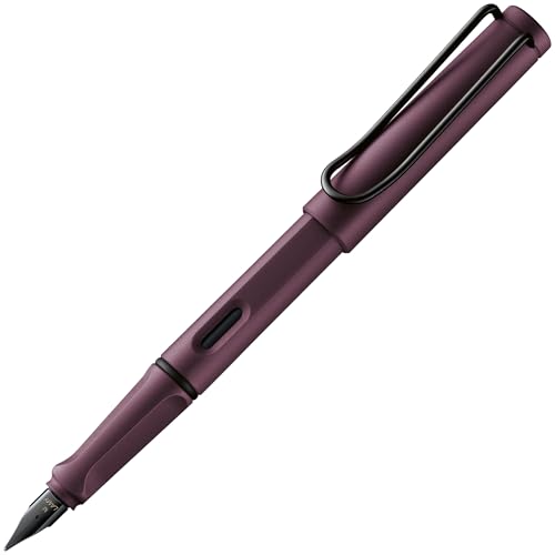 Lamy safari scarlet Füller - Füllhalter mit ergonomischem Griff & polierter Stahlfeder in Strichbreite EF - robuster ASA-Kunststoff - inkl. Tintenpatrone T 10 blau - Rechtshänder von Lamy