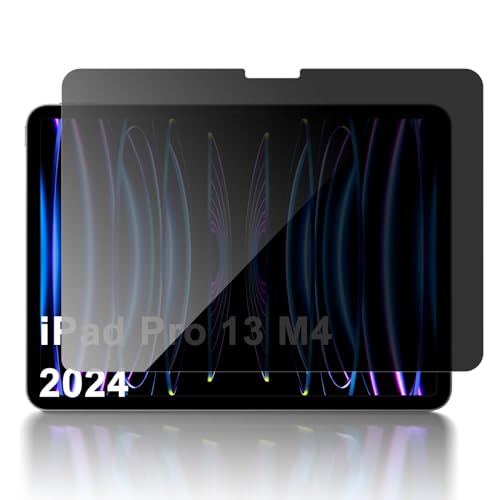 LanQii Anti-Spy Schutzfolie Kompatibel mit iPad Pro 12.9 Zoll (2024), PET Displayschutzfolie [Anti-Kratzen] [Anti-Bläschen] [Anti-Öl] Privacy Folie für iPad Pro 12.9 Zoll (2024) von LanQii