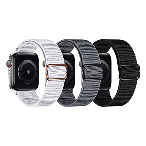 LanQii Nylon Armband für Apple Watch Series 10 46 mm/9/8/7 45 mm/Watch Ultra 2/1 49 mm, iWatch Ersatzarmband für Apple Watch SE 2/1 44 mm/Watch Series 6/5/4 44 mm/3/2/1 42 mm (Schwarz/Weiß/Dunkelgrau) LanQii Nylon Armband für Apple Watch Series 10 46 mm/9/8/7 45 mm/Watch Ultra 2/1 49 mm, iWatch Ersatzarmband für Apple Watch SE 2/1 44 mm/Watch Series 6/5/4 44 mm/3/2/1 42 mm (Schwarz/Weiß/Dunkelgrau) von LanQii