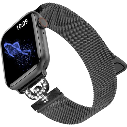 LanQii Armband für Apple Watch Series 10 46 mm/9/8/7 45 mm/Watch Ultra 2/1 49 mm, Edelstahl Magnetisch Ersatzarmband für Apple Watch SE 2/1 44 mm/Watch Series 6/5/4 44 mm/3/2/1 42 mm, Schwarz LanQii Armband für Apple Watch Series 10 46 mm/9/8/7 45 mm/Watch Ultra 2/1 49 mm, Edelstahl Magnetisch Ersatzarmband für Apple Watch SE 2/1 44 mm/Watch Series 6/5/4 44 mm/3/2/1 42 mm, Schwarz von LanQii