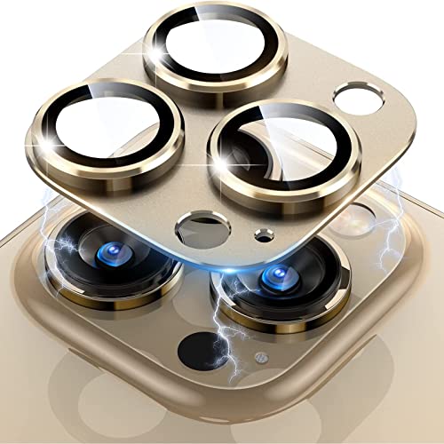 LanQii Kameraschutz Kompatibel mit iPhone 13 Pro/iPhone 13 Pro Max, Metall Panzerglasfolie Kamera Linse Protector, 9H Härte Kamera Schutzfolie für iPhone 13 Pro/iPhone 13 Pro Max, Golden LanQii Kameraschutz Kompatibel mit iPhone 13 Pro/iPhone 13 Pro Max, Metall Panzerglasfolie Kamera Linse Protector, 9H Härte Kamera Schutzfolie für iPhone 13 Pro/iPhone 13 Pro Max, Golden von LanQii