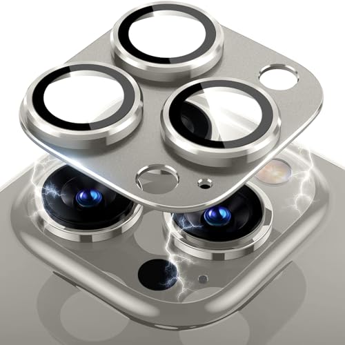 LanQii Kameraschutz Kompatibel mit iPhone 16 Pro/iPhone 16 Pro Max, Metall Panzerglasfolie Kamera Linse Protector, 9H Härte Kamera Schutzfolie für iPhone 16 Pro/iPhone 16 Pro Max, Titan Natur LanQii Kameraschutz Kompatibel mit iPhone 16 Pro/iPhone 16 Pro Max, Metall Panzerglasfolie Kamera Linse Protector, 9H Härte Kamera Schutzfolie für iPhone 16 Pro/iPhone 16 Pro Max, Titan Natur von LanQii