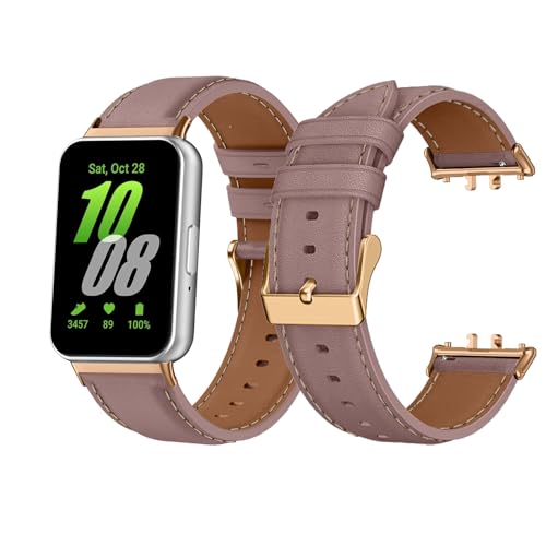 LanQii Leder Armband Kompatibel mit Samsung Galaxy Fit 3 Uhrenarmband, Herren Damen Weiches Leder Ersatzarmband für Samsung Galaxy Fit 3 - Rosa LanQii Leder Armband Kompatibel mit Samsung Galaxy Fit 3 Uhrenarmband, Herren Damen Weiches Leder Ersatzarmband für Samsung Galaxy Fit 3 - Rosa von LanQii
