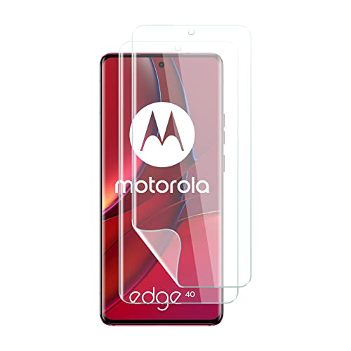 LanQii Schutzfolie Kompatibel mit Motorola Moto Edge 40, [2 Stück] Weiche TPU Displayschutzfolie, Schutzfoliefolie Anti-Kratzen HD Blasenfreie für Motorola Moto Edge 40 von LanQii