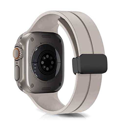 LanQii Silikon Armband für Apple Watch Series 10 46 mm/9/8/7 45 mm/Watch Ultra 2/1 49 mm, Sport Ersatzarmband Uhrenarmbänder für Apple Watch SE 2/1 44 mm/Watch Series 6/5/4 44 mm/3/2/1 42 mm, Grau LanQii Silikon Armband für Apple Watch Series 10 46 mm/9/8/7 45 mm/Watch Ultra 2/1 49 mm, Sport Ersatzarmband Uhrenarmbänder für Apple Watch SE 2/1 44 mm/Watch Series 6/5/4 44 mm/3/2/1 42 mm, Grau von LanQii