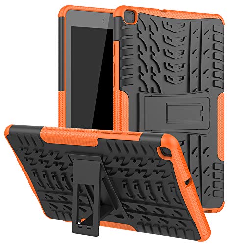 Schutzhülle für Galaxy Tab A 20,3 cm (8,0 Zoll) SM-T290 (strapazierfähig, Hybrid-Schutzhülle mit integriertem Ständer für Galaxy Tab A 2019 Modell SM-T290 (Wi-Fi) SM-T295 (LTE) Orange Orange von LanStyle