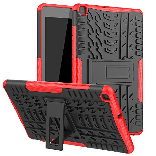 Schutzhülle für Galaxy Tab A 20,3 cm (8,0 Zoll) SM-T290 (strapazierfähig, Hybrid-Schutzhülle mit integriertem Ständer für Galaxy Tab A 2019 Modell SM-T290 (Wi-Fi) SM-T295 (LTE) Rot rot von LanStyle