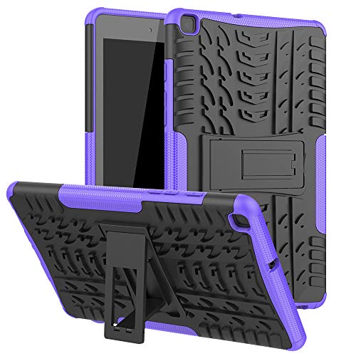 Schutzhülle für Galaxy Tab A 20,3 cm (8,0 Zoll) SM-T290 (strapazierfähig, Hybrid-Schutzhülle mit integriertem Ständer für Galaxy Tab A 2019 Modell SM-T290 (Wi-Fi) SM-T295 (LTE) Violett violett von LanStyle