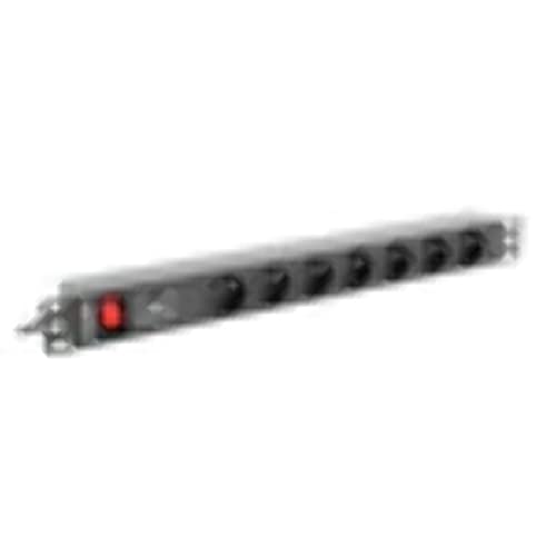 LANBERG Markenleisten Modell 1U 10A Rack 19 7X Socket SCHWARZ 2M von Lanberg