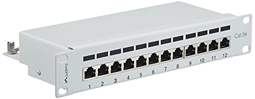 LANBERG Patch Panel 10 Zoll 12 Port 1U, Cat.5E, Gray von Lanberg