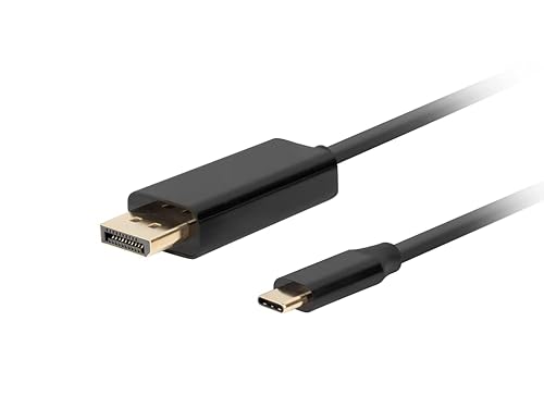 LANBERG USB-C auf Displayport Stecker/Stecker, 0,5 m, 4 K, 60 Hz, Schwarz von Lanberg