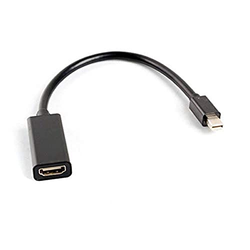 Lanberg AD-0005-BK Mini Displayport 1.2 (Mini Dp) Stecker auf HDMI-A (1.3B) Buchse Adapter mit Kabel, 20 cm schwarz von Lanberg
