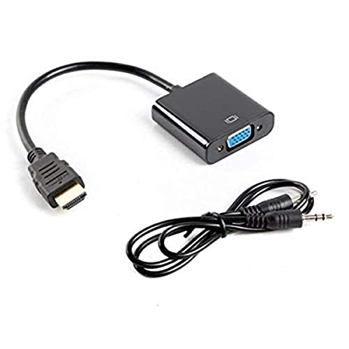Lanberg AD-0017-BK HDMI-A (1.4)" Stecker auf Vga (15Pol) Buchse Adapter + Klinkenstecker (M/M) Kabel schwarz von Lanberg