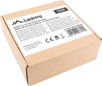 Lanberg CA-HDMI-30FB-0300-BK HDMI-Kabel 40 m HDMI Typ A (Standard) Schwarz (CA-HDMI-30FB-0300-BK) von Lanberg