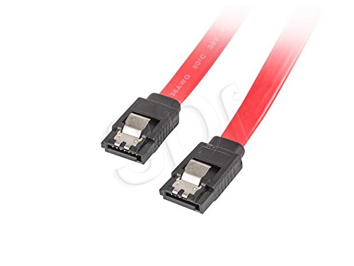 Lanberg CA-SASA-11CU-0100-R Sata Data Steckers III (7Pol) mit Metallklemmen Kabel, 1m rot von Lanberg