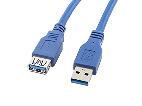 Lanberg CA-US3E-10CC-0018-B USB 3.0 A-Stecker auf A-Buchse Extender, 1,8m blau von Lanberg