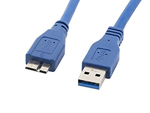 Lanberg CA-US3M-10CC-0005-B USB 3.0 A-Stecker auf USB Micro-B Stecker Kabel, 50 cm blau von Lanberg