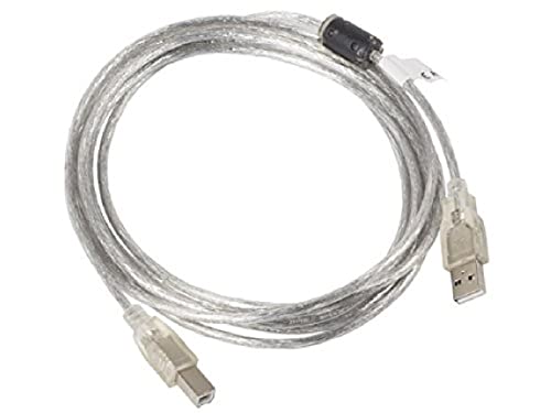 Lanberg CA-USBA-12CC-0030-TR USB 2.0 A-Stecker auf USB 2.0 B-Stecker Kabel mit Ferritenkern Durchsichtig, 3m klar von Lanberg
