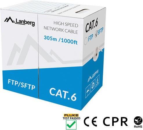 Lanberg LCS6-11CU-0305-S Netzwerkkabel Grau 305 m Cat6 SF/UTP (S-FTP) (LCS6-11CU-0305-S) von Lanberg