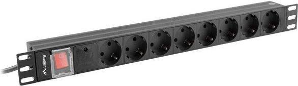 Lanberg PDU Steckdosenleiste 19 1U 8x Schuko 2m schwarz Lanberg PDU Steckdosenleiste 19 1U 8x Schuko 2m schwarz von Lanberg