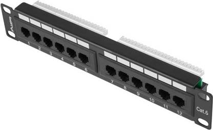Lanberg Patchpanel 12-Port 1U 10 Cat. 6 UTP schwarz von Lanberg