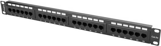 Lanberg Patchpanel 24-Port 1U 19 Cat. 5E UTP schwarz von Lanberg