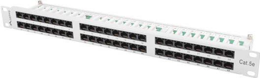 Lanberg Patchpanel 48-Port 1U 48,30cm (19) Cat. 5E UTP grau (PPU5-1048-S) von Lanberg