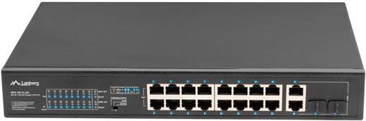 Lanberg RSFE-16P-2C-250 Netzwerk-Switch Unmanaged Gigabit Ethernet (10/100/1000) Power over Ethernet (PoE) 1U Schwarz (RSFE-16P-2C-250) von Lanberg