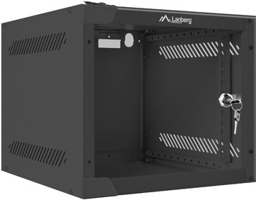 Lanberg Rack Wandschrank 25,40cm (10) 4U/280X310 Glastür schwarz (WF10-2304-10B) von Lanberg