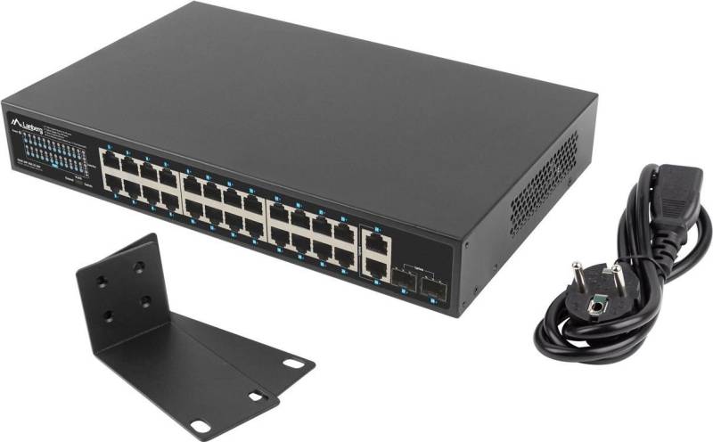 Lanberg Switch 24X 1GB DSP+/2X GB 2X SFP Rack 19 Gigabit Et (RSGE-24P-2GE-2S-360) von Lanberg