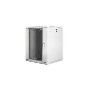 Lanberg WF01-6615-10S - Wandmontiertes Regal - 15U - 60 kg - Sperrschloss - Ablageschienen - Verbessertes Kabelmanagement (WF01-6615-10S) von Lanberg
