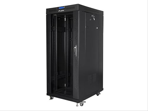 Szafa instalacyjna RACK stojÄ…ca 19 cali 37u 800x1000 czarna drzwi szklane LCD (flat pack) von Lanberg