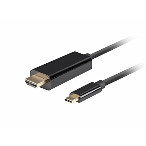 USB-C auf HDMI LANBERG Stecker/Stecker, 4K, 60Hz, 0,5 m, Schwarz von Lanberg