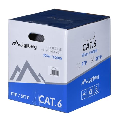 lanberg Bobina CAT.6 SFTP 305M SOLID CU CPR + FLUKE Passed GRIS lanberg Bobina CAT.6 SFTP 305M SOLID CU CPR + FLUKE Passed GRIS von Lanberg