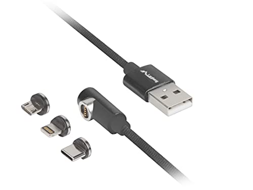 lanberg Cable 3EN1 USB 2-0 USB-C Macho,Lightning Macho,QCHARGE 3-0 Negro 1 M von Lanberg