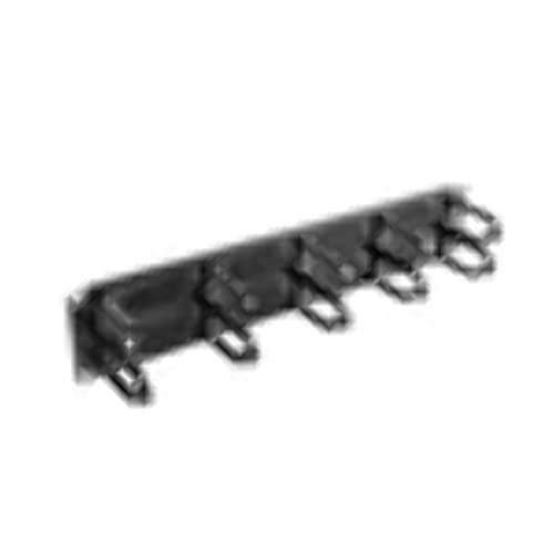 lanberg ORGANIZADOR DE Cables AK-1204-B 19 Panel CEPILLADO 5 SOPORTES DE PLASTICO TIPO B 2U Negro von Lanberg